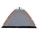 Cort camping, 5 persoane, gri/oranj, setare rapidă - WALTI WALTI