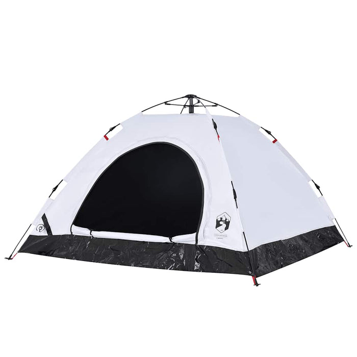 Cort de camping 5 persoane, alb opac, setare rapidă, țesătură - WALTI WALTI