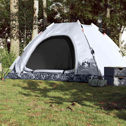 Cort de camping 5 persoane, alb opac, setare rapidă, țesătură - WALTI WALTI
