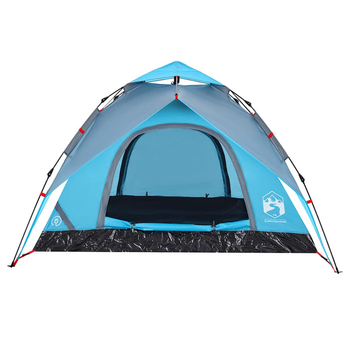 Cort de camping cupolă 3 persoane, setare rapidă, albastru - WALTI WALTI