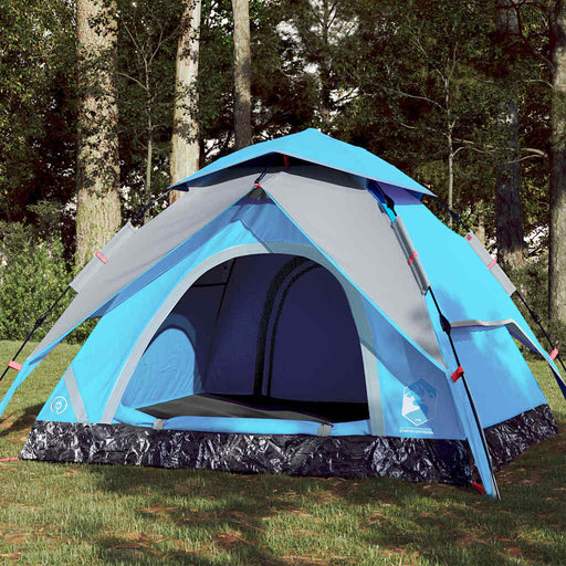 Cort de camping cupolă 3 persoane, setare rapidă, albastru - WALTI WALTI