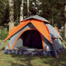 Cort camping cupolă 3 persoane, gri/portocaliu, setare rapidă - WALTI WALTI