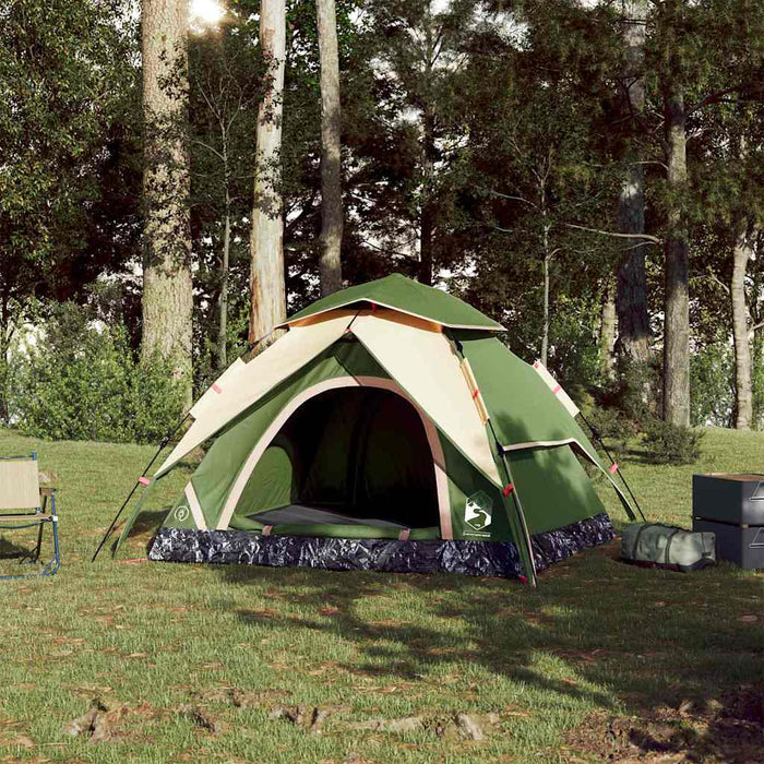 Cort de camping cupolă 4 persoane, setare rapidă, verde WALTI
