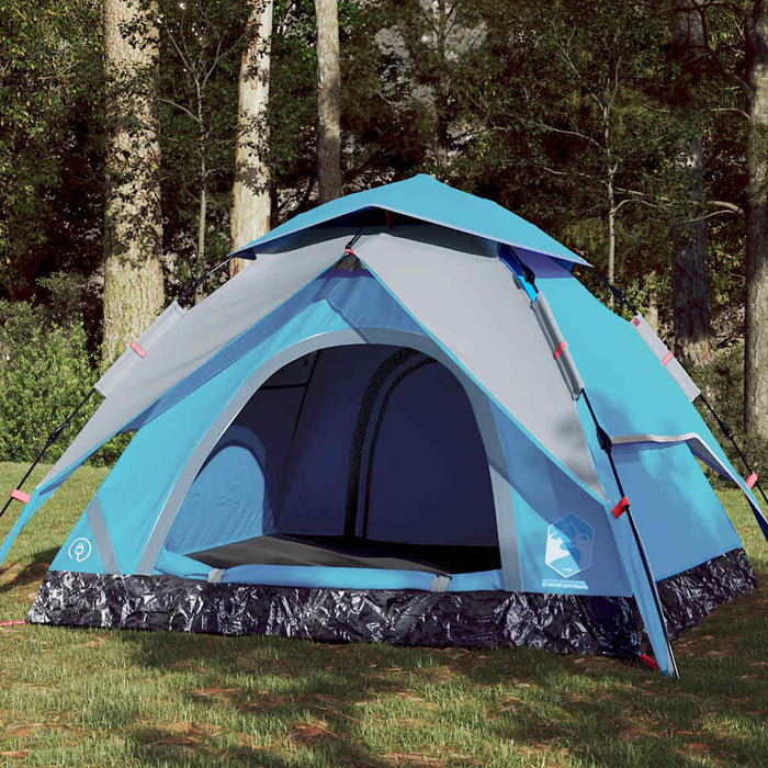 Cort de camping cupolă 4 persoane, setare rapidă, albastru - WALTI WALTI