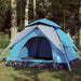 Cort de camping cupolă 4 persoane, setare rapidă, albastru - WALTI WALTI