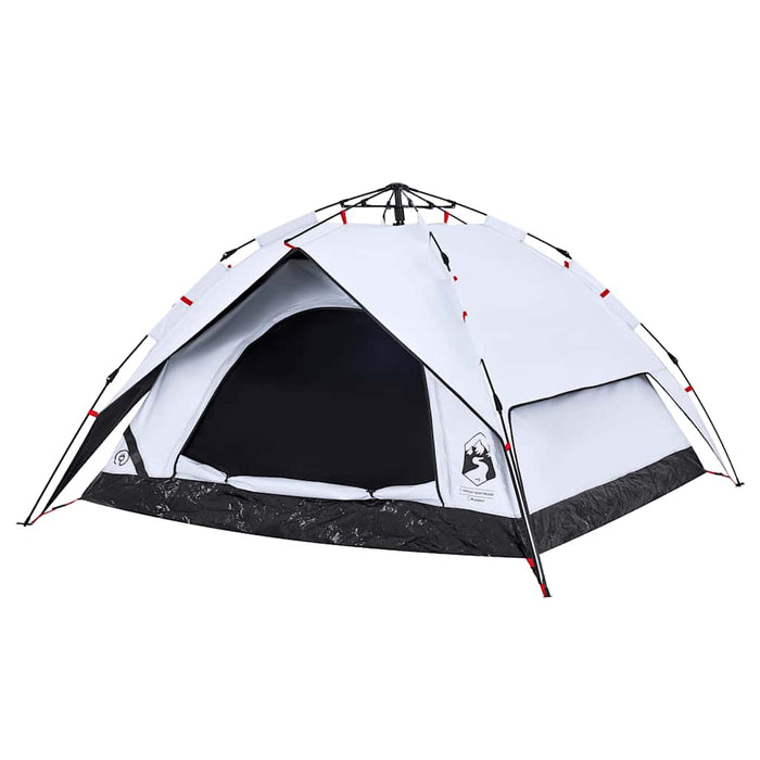 Cort de camping 4 persoane, alb opac, setare rapidă, țesătură - WALTI WALTI