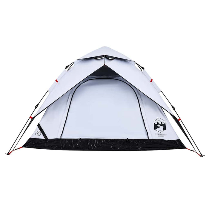 Cort de camping 4 persoane, alb opac, setare rapidă, țesătură - WALTI WALTI