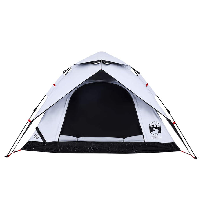 Cort de camping 4 persoane, alb opac, setare rapidă, țesătură - WALTI WALTI