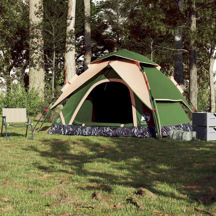 Cort de camping cupolă 5 persoane, setare rapidă, verde - WALTI WALTI
