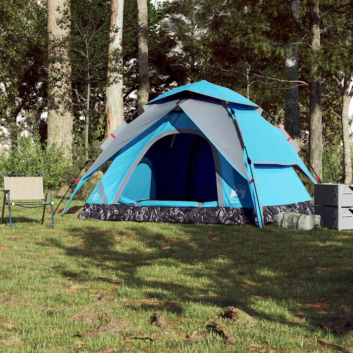 Cort de camping cupolă 5 persoane, setare rapidă, albastru - WALTI WALTI