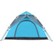 Cort de camping cupolă 5 persoane, setare rapidă, albastru - WALTI WALTI