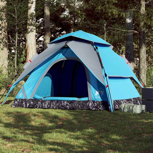 Cort de camping cupolă 5 persoane, setare rapidă, albastru - WALTI WALTI