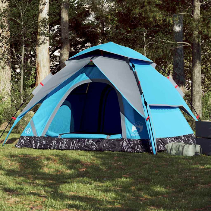 Cort de camping cupolă 5 persoane, setare rapidă, albastru - WALTI WALTI