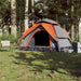 Cort camping cupolă 5 persoane, gri/portocaliu, setare rapidă - WALTI WALTI