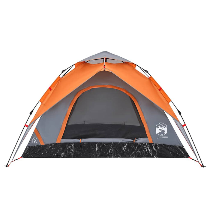 Cort camping cupolă 5 persoane, gri/portocaliu, setare rapidă - WALTI WALTI