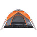Cort camping cupolă 5 persoane, gri/portocaliu, setare rapidă - WALTI WALTI