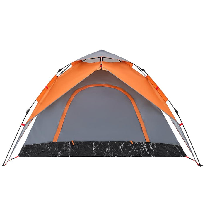 Cort camping cupolă 5 persoane, gri/portocaliu, setare rapidă - WALTI WALTI