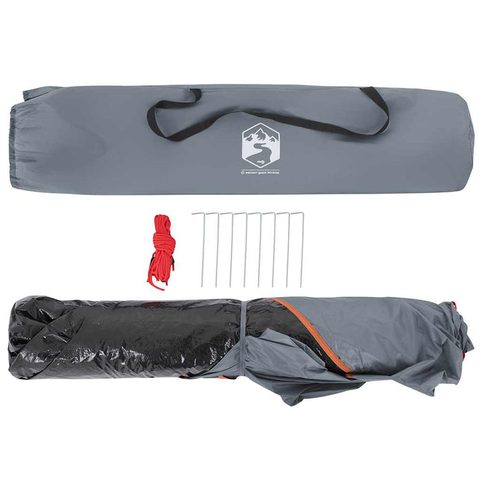 Cort camping cupolă 5 persoane, gri/portocaliu, setare rapidă - WALTI WALTI