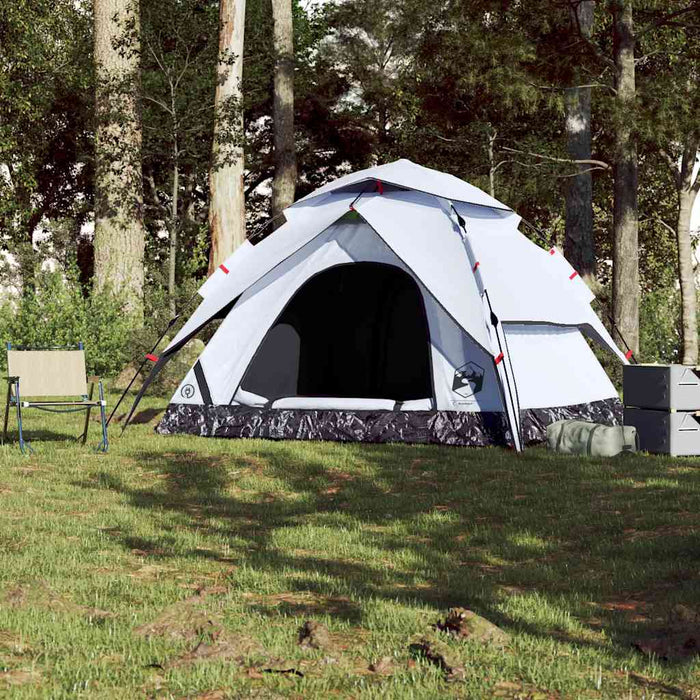 Cort de camping 5 persoane, alb opac, setare rapidă, țesătură - WALTI WALTI