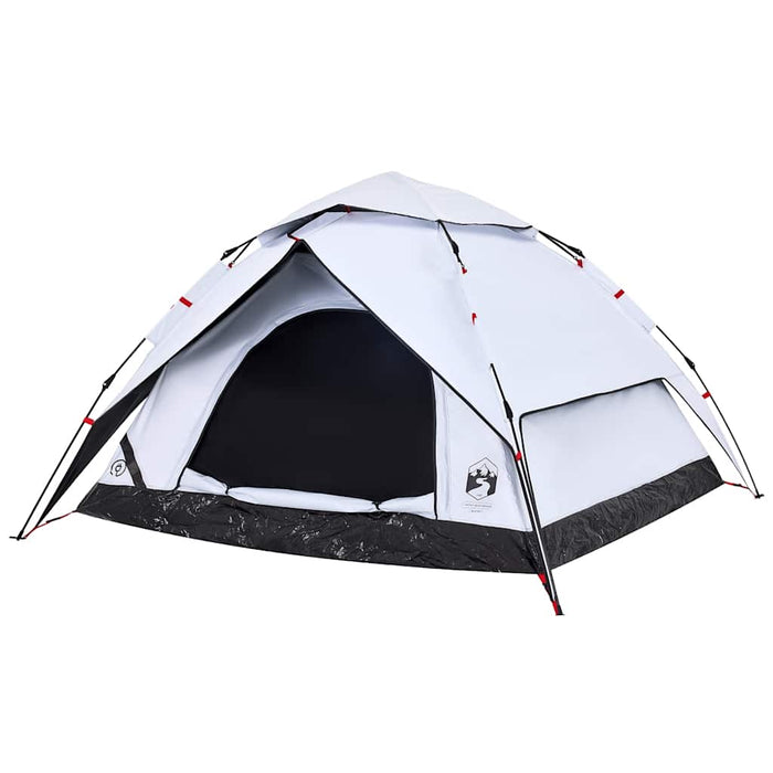 Cort de camping 5 persoane, alb opac, setare rapidă, țesătură - WALTI WALTI