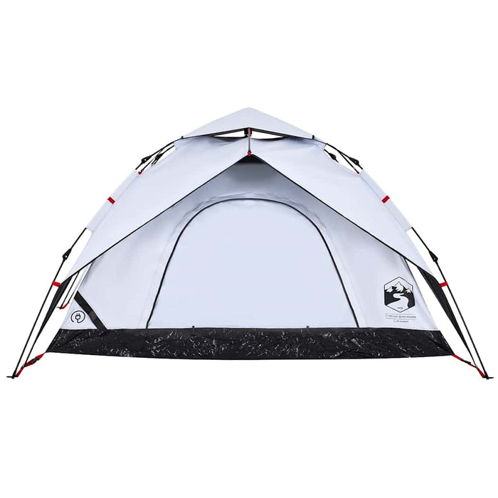 Cort de camping 5 persoane, alb opac, setare rapidă, țesătură - WALTI WALTI