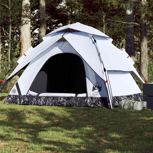 Cort de camping 5 persoane, alb opac, setare rapidă, țesătură - WALTI WALTI