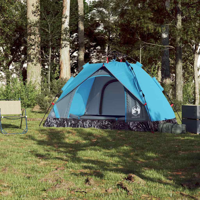 Cort de camping cupolă 2 persoane, setare rapidă, albastru - WALTI WALTI