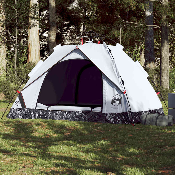 Cort de camping 2 persoane, alb opac, setare rapidă, țesătură - WALTI WALTI