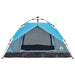 Cort de camping cupolă 3 persoane, setare rapidă, albastru - WALTI WALTI