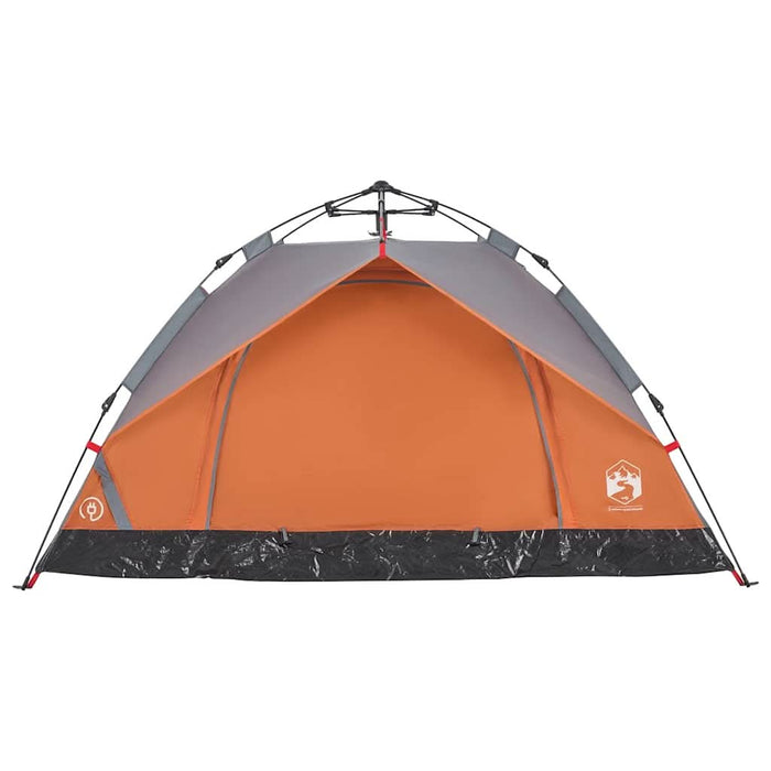 Cort camping cupolă 3 persoane, gri/portocaliu, setare rapidă - WALTI WALTI
