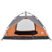 Cort camping cupolă 3 persoane, gri/portocaliu, setare rapidă - WALTI WALTI