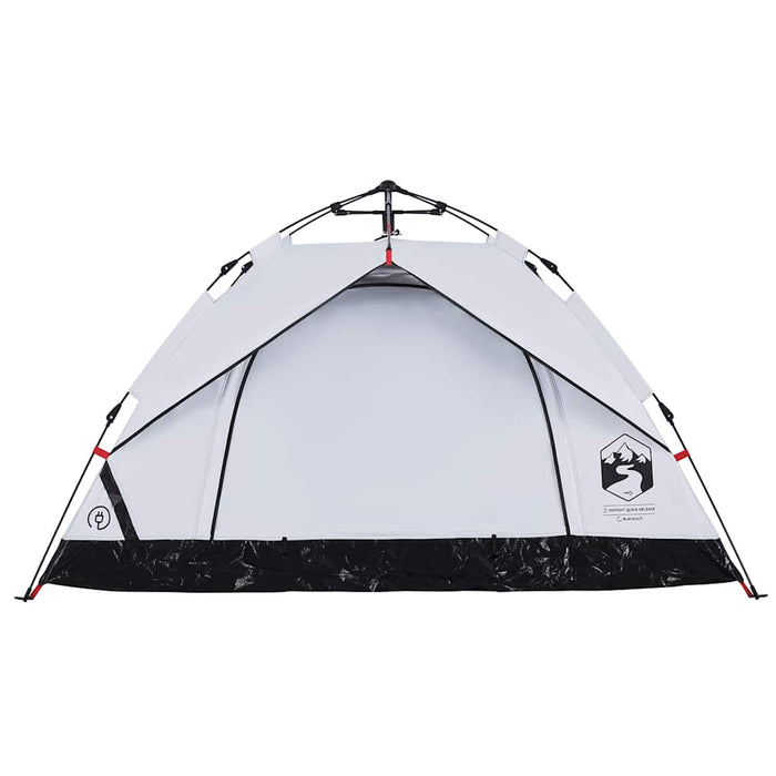 Cort de camping 3 persoane, alb opac, setare rapidă, țesătură WALTI