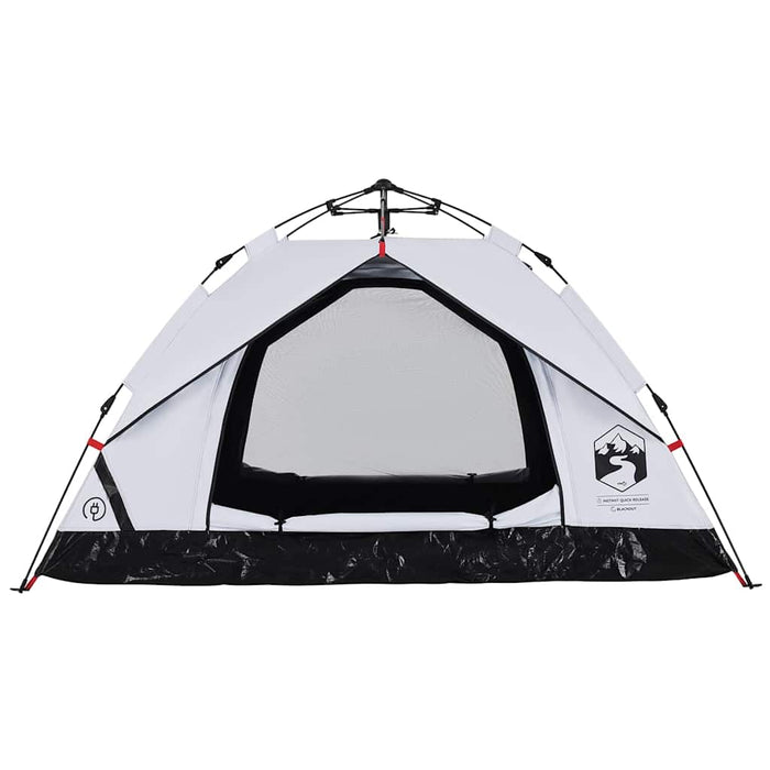 Cort de camping 3 persoane, alb opac, setare rapidă, țesătură WALTI