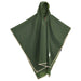 Poncho de ploaie cu glugă, design 2 în 1, verde, 223x145 cm - WALTI WALTI