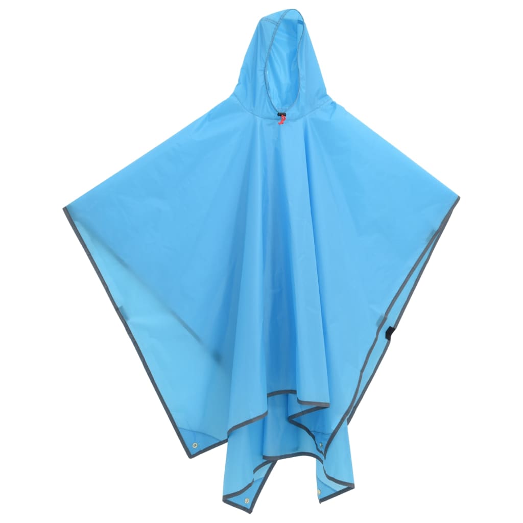 Poncho de ploaie cu glugă, design 2 în 1, albastru, 223x145 cm - WALTI