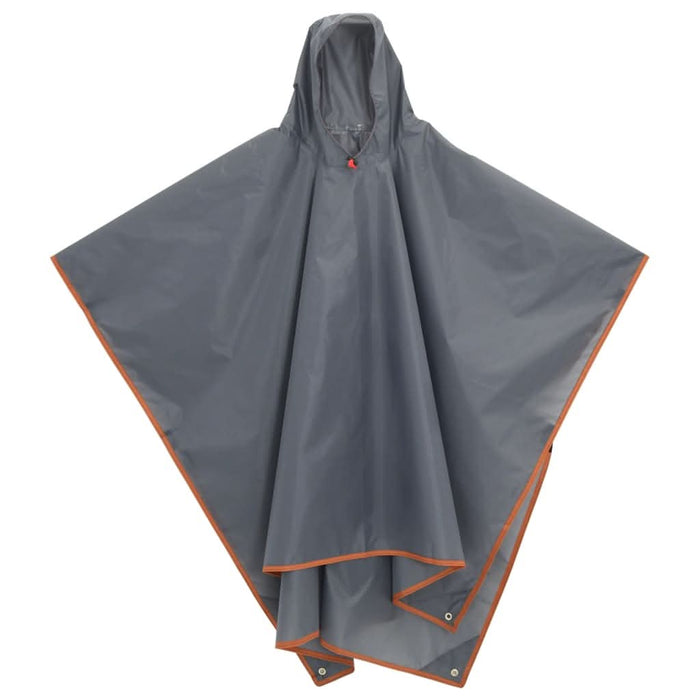 Poncho ploaie cu glugă design 2 în 1 gri/portocaliu 223x145 cm - WALTI WALTI