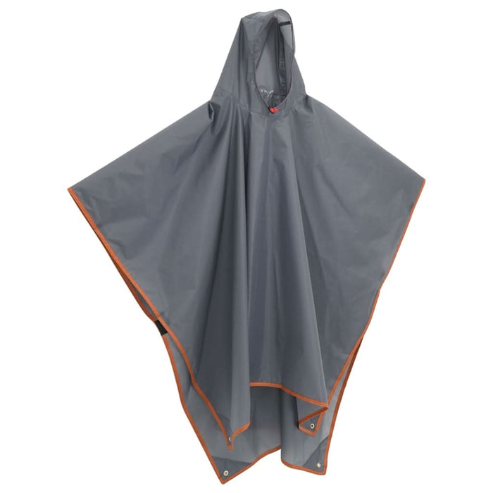 Poncho ploaie cu glugă design 2 în 1 gri/portocaliu 223x145 cm - WALTI WALTI
