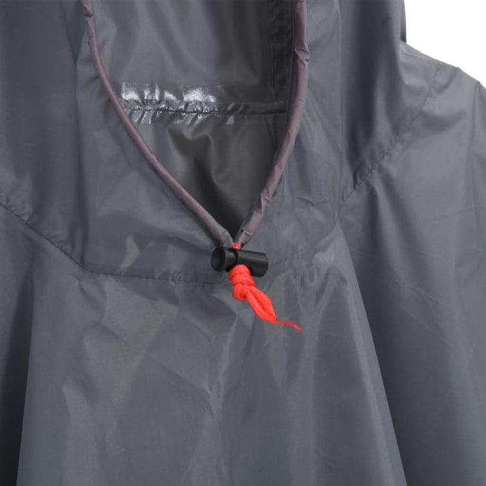 Poncho ploaie cu glugă design 2 în 1 gri/portocaliu 223x145 cm - WALTI WALTI
