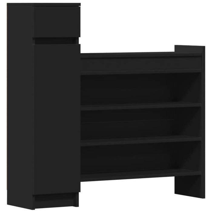 Pantofar, negru, 100,5x28x100 cm, lemn prelucrat - WALTI WALTI