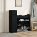 Pantofar, negru, 100,5x28x100 cm, lemn prelucrat - WALTI WALTI