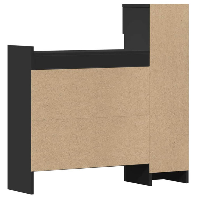 Pantofar, negru, 100,5x28x100 cm, lemn prelucrat - WALTI WALTI
