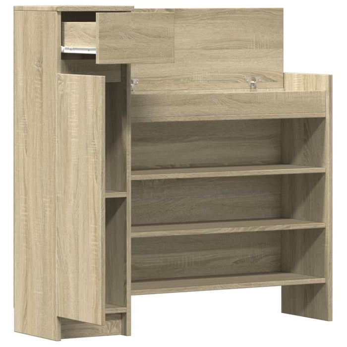 Dulap de pantofi stejar Sonoma 100,5x28x100 cm lemn prelucrat - WALTI WALTI