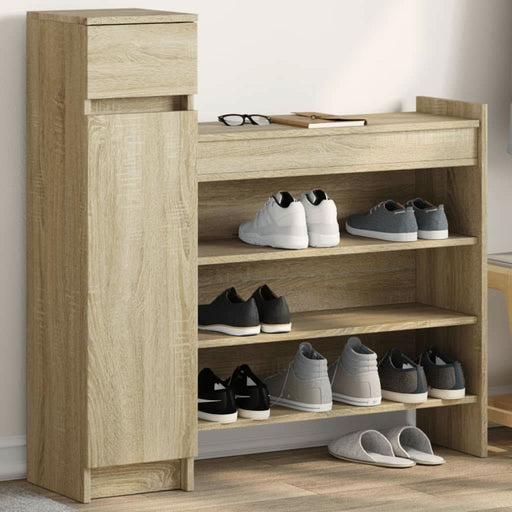Dulap de pantofi stejar Sonoma 100,5x28x100 cm lemn prelucrat - WALTI WALTI
