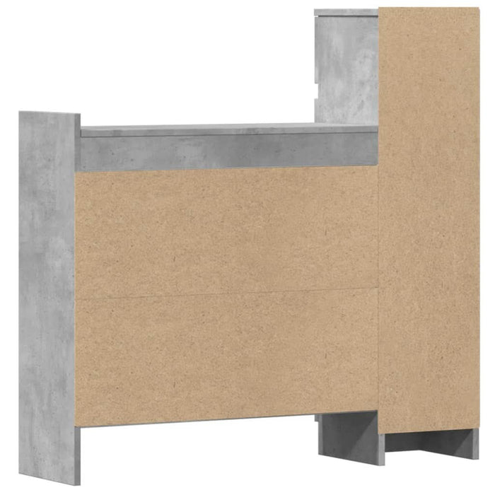 Pantofar, gri beton, 100,5x28x100 cm, lemn prelucrat - WALTI WALTI