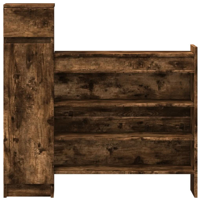 Pantofar, stejar afumat, 100,5x28x100 cm, lemn compozit - WALTI WALTI