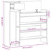 Pantofar, stejar afumat, 100,5x28x100 cm, lemn compozit - WALTI WALTI