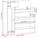 Pantofar, gri sonoma, 100,5x28x100 cm, lemn compozit - WALTI WALTI