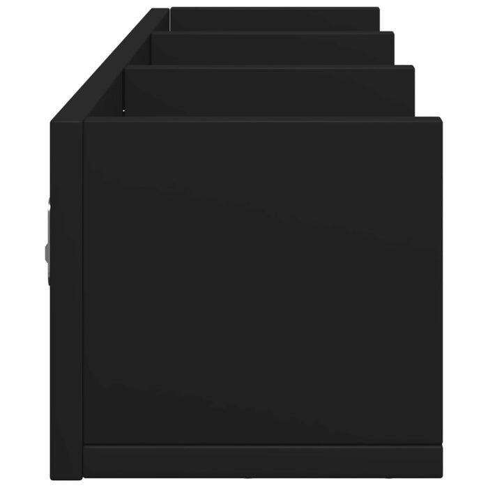 Dulap de perete, negru, 75x18x16,5 cm, lemn compozit WALTI