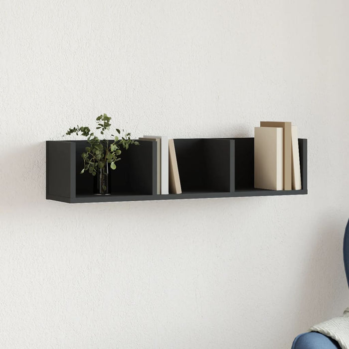 Dulap de perete, negru, 75x18x16,5 cm, lemn compozit WALTI