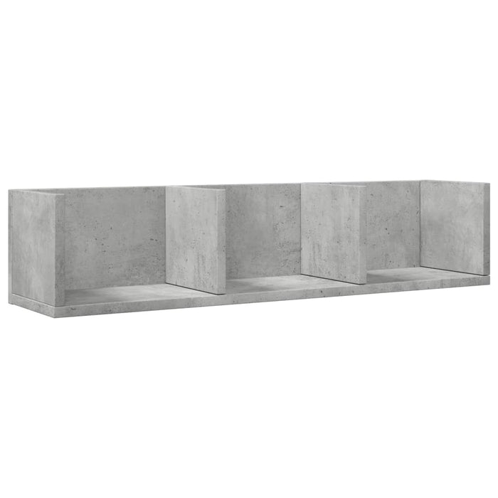 Dulap de perete, gri beton, 75x18x16,5 cm, lemn compozit WALTI